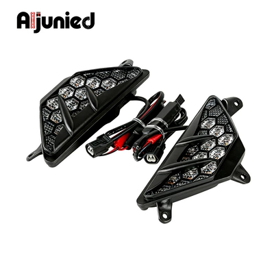 Suitable for Kawasaki Ninja 650 Zx25R Zx4R Motorcycle Turn Signal Led Honeycomb Signal Light Rearview Mirror