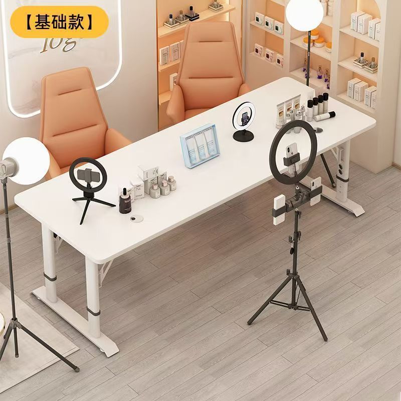 生放送テーブルアンカー専用ダブルeスポーツテーブルネット有名人商品展示台可動昇降式コンピュータテーブル|undefined
