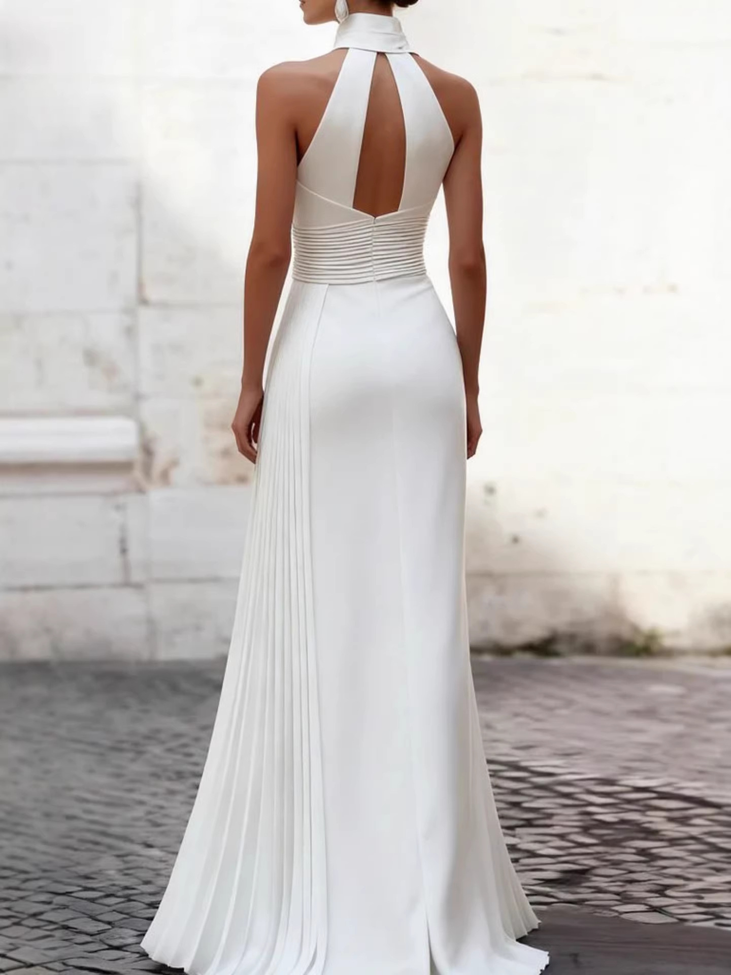 2026 estilo francés elegante vestido de estilo retro primavera nuevo hombro inclinado irregular vestido de noche