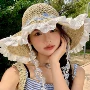 编织大帽檐夏季遮阳草帽