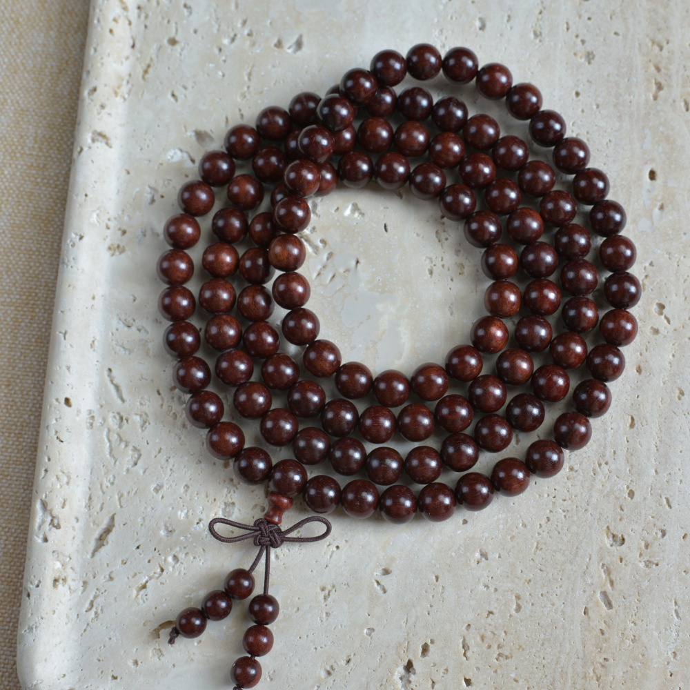 Rosewood, made from antique material, glass