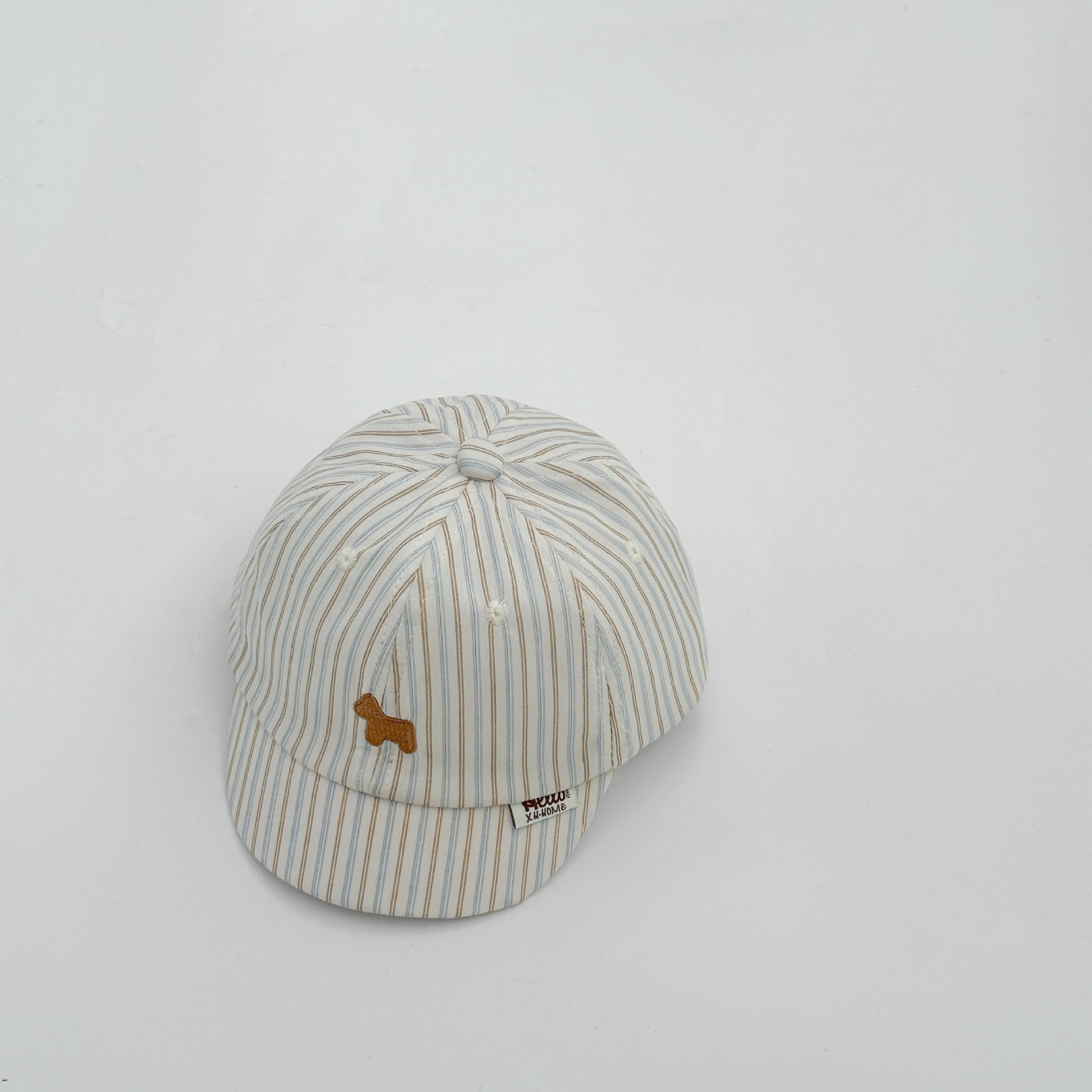 Sombrero de bebé coreano primavera y otoño delgado sombrero de pato a rayas de pony sombrero de béisbol infantil sombrero de protección solar