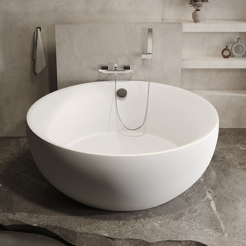 圆型冲浪按摩洗澡缸 精装重庆民宿彩色圆形恒温加热独立浴缸