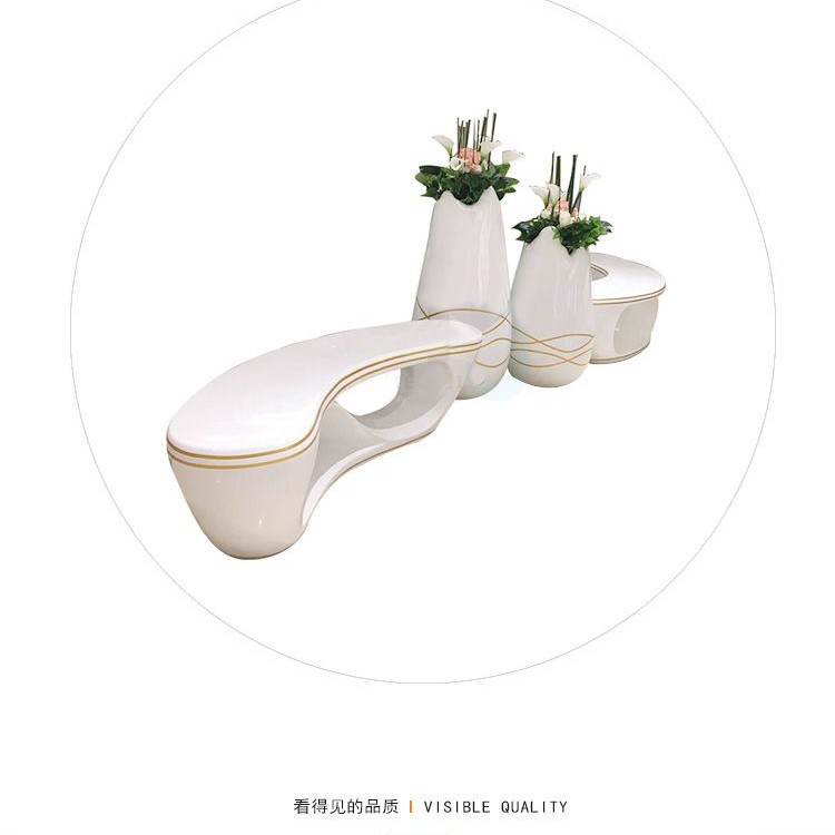 FRP banco banco banco banco asiento centro comercial plaza asiento de ocio al aire libre parque creativo moderno taburete minimalista