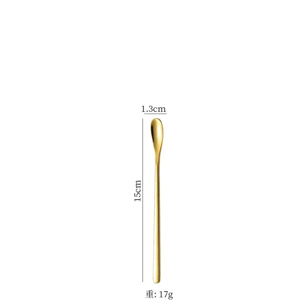 304 acero inoxidable mango alargado condimento cuchara café té leche miel sopa postre cuchara de hielo cuchara de barra regalo