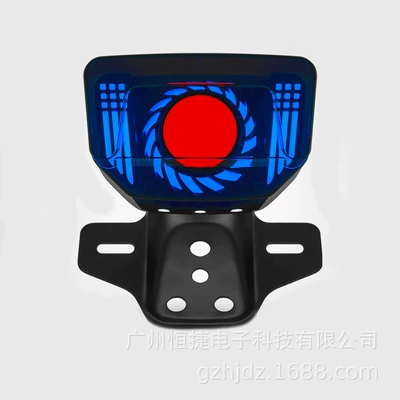 Suitable for Suzuki Gn125-T and Honda Cg125 Modified Sunflower Turn Signal Tail Light Led Brake Light Cross-Border (Tail light) - blue-turn-signal-yellow-sunflower-tail-light