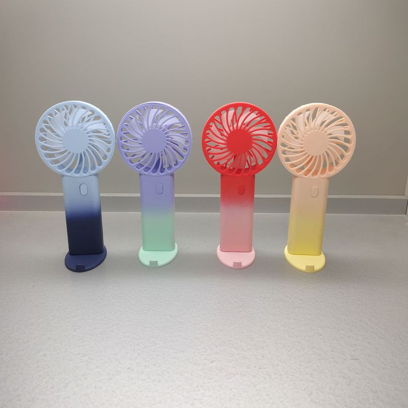 ミニグラデーションハンドヘルドファン怠惰な充電サイレント電動小型ファンクリエイティブ学生 USB 小型扇風機|undefined
