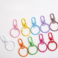 彩色烤漆门扣卡圈马卡龙色钥匙扣挂件玩偶挂件包包挂件DIY配饰品