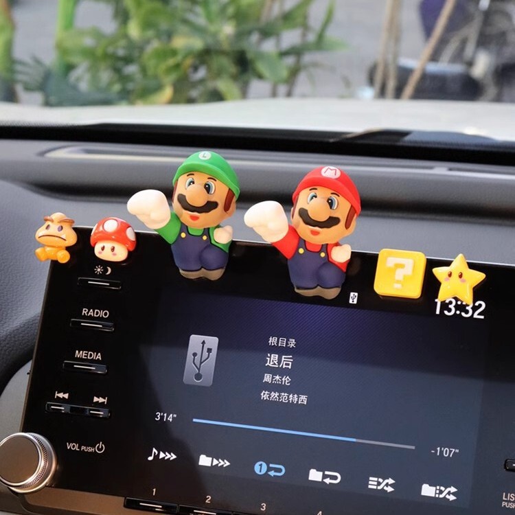Super Mario electric car 3D stereo car stickers motorcycle body decorations doll car ornaments stickers Super Mario electric car 3D stereo car stickers motorcycle body decorations doll car ornaments stickers