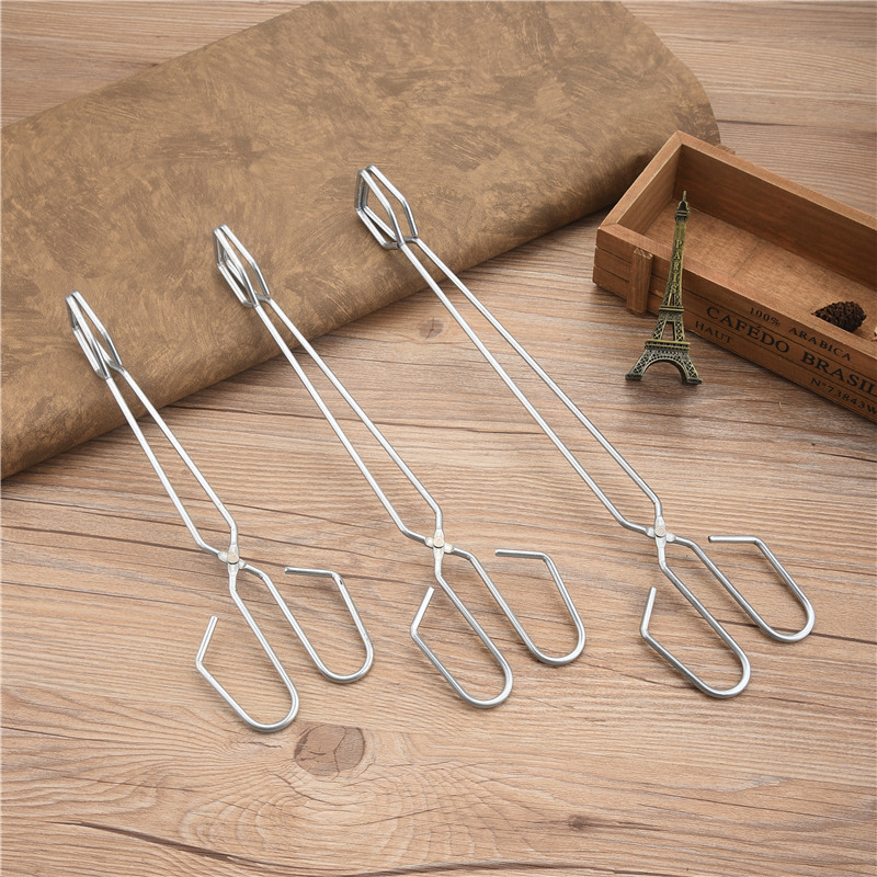 定制烧烤工具木炭夹子户外BBQ防烫加长柄碳夹剪刀式多功能火钳夹