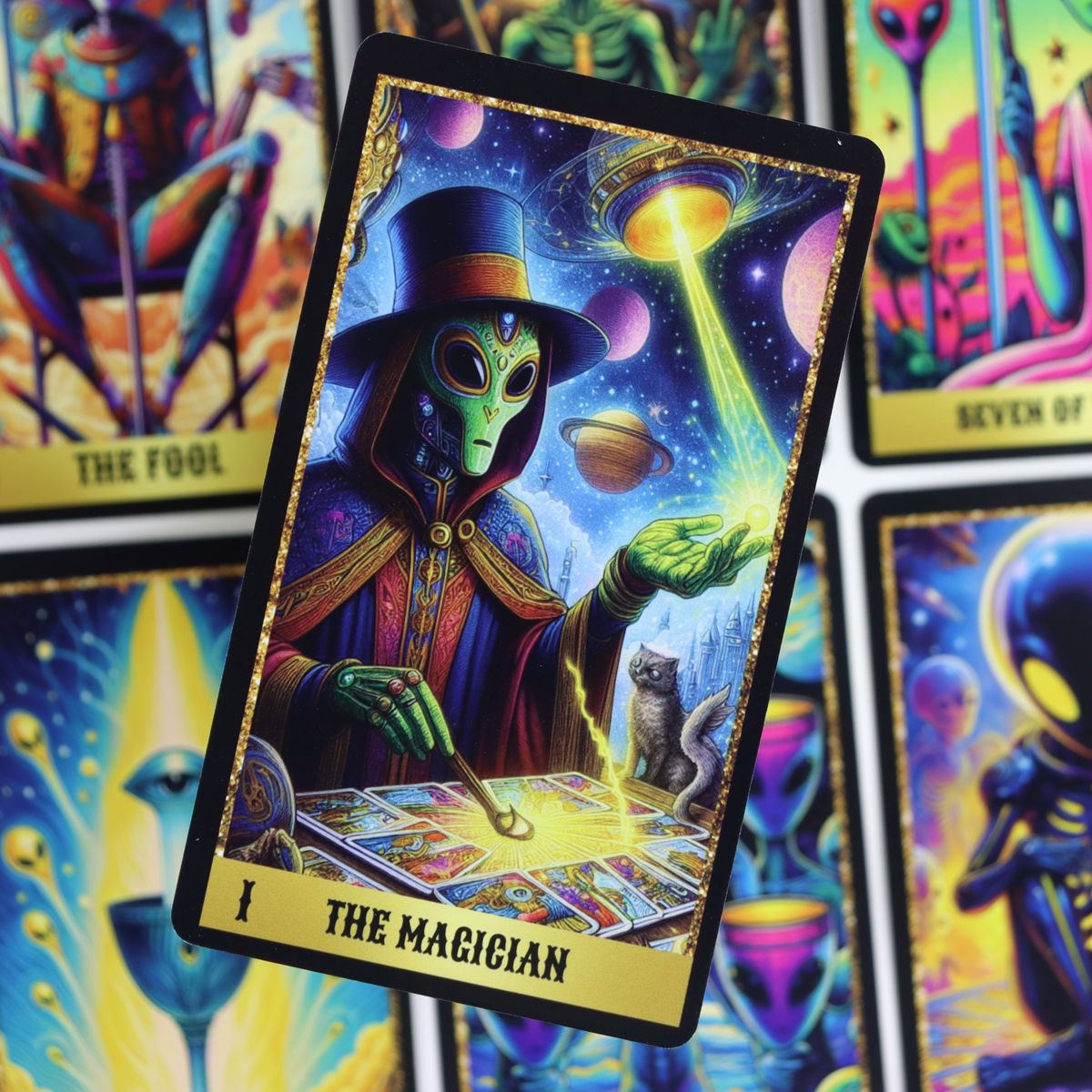 Alien Tarot Party Game English Card Deck For Game Nights_voghion.com