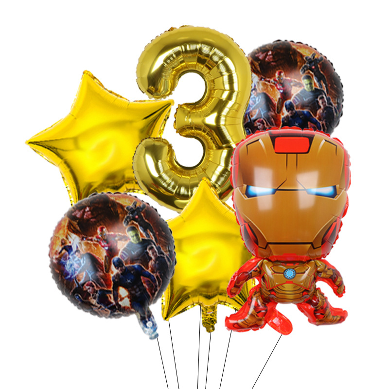 Cross-border Avengers Marvel héroe Spider-Man Hulk Capitán América redondo de aluminio de la película Globo Traje