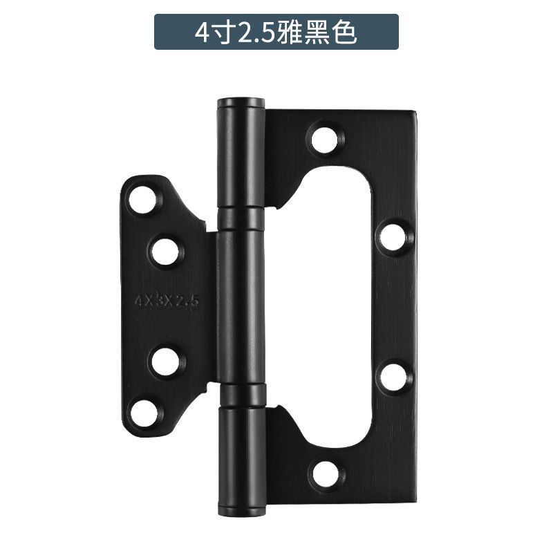 メーカー直送 厚手ステンレス製 静音軸受け 無溝加工 4inch フラット開き式親子蝶番 木製ドア用折りたたみ式蝶番|undefined