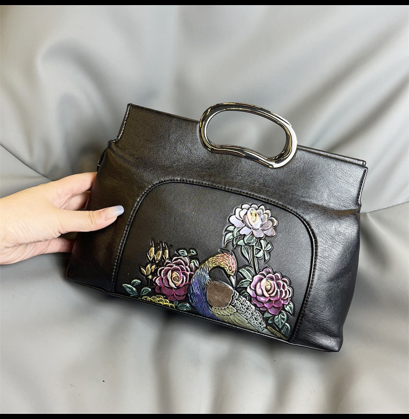 Nuevo bolso de mujer chino textura de gran capacidad 2024 nuevo bolso de madres de mediana edad atmósfera retro cheongsam bolso de hombro