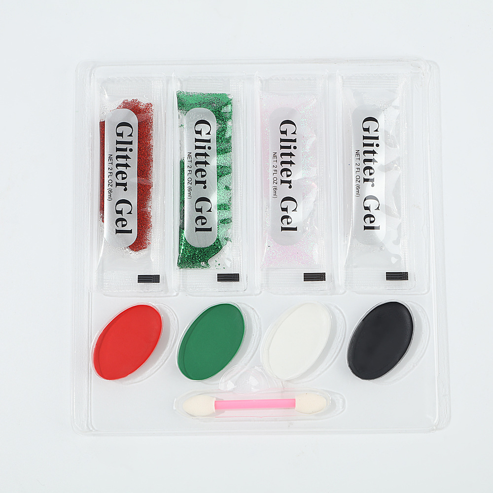 Painted safe water-soluble atmospheric set for face
