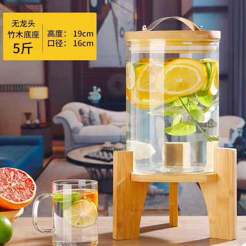 Hervidor frío de gran capacidad, hervidor de agua frío con grifo, hervidor de limón, jugo, bebida de cola, contenedor de barril, botella de vidrio de vino empapado