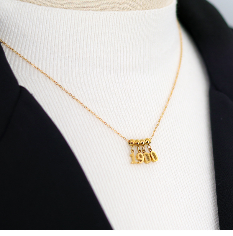 1 Pieza Acero Inoxidable 304 Chapados en oro de 18k Letra Colgante display picture 15