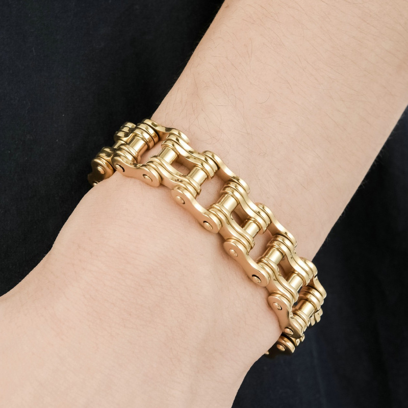 Bracciale uomo a catena in acciaio inossidabile stile punk_voghion.com