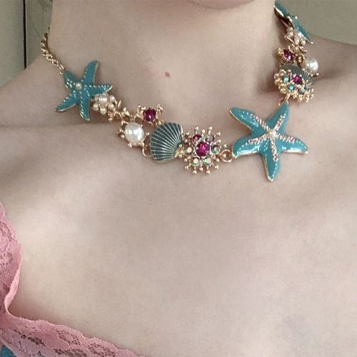 Y2K Retro Pearl Necklace for Women, Unique Design, Layered Wear, Light Luxury, High-End, Camellia Lock Bone