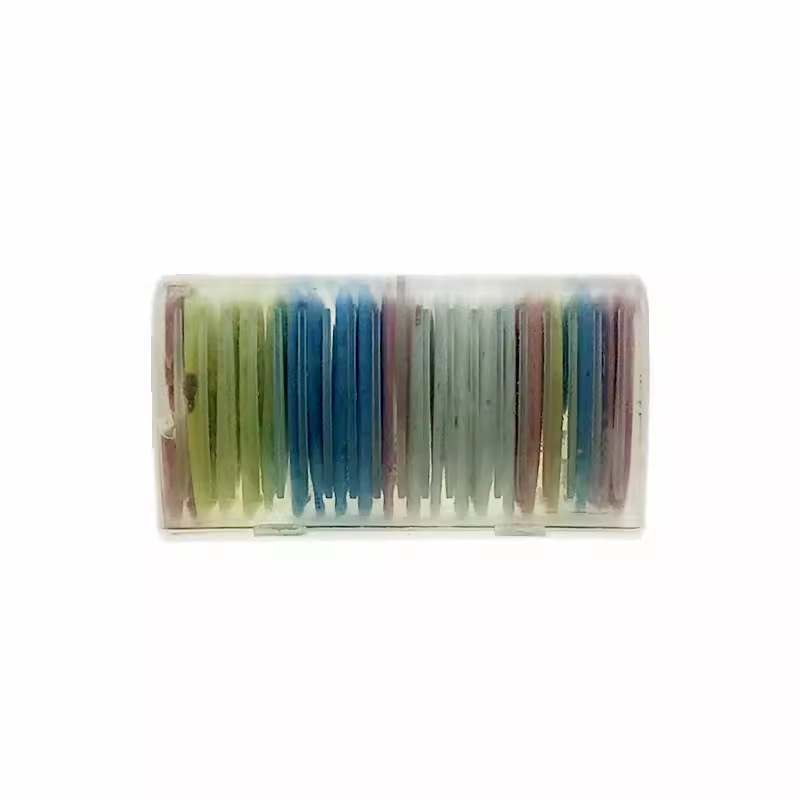 Caja de plástico triángulo colorido de pintura de polvo de ropa de costura de prendas de vestir lápiz de dibujo de 10 piezas de marca de costura doméstica image 5