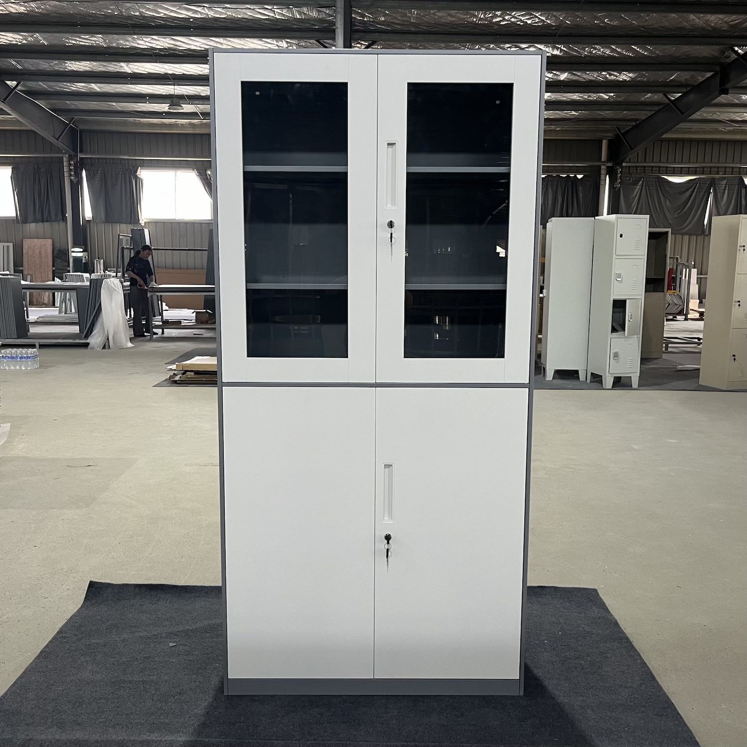 Gabinete de archivos grueso personalizado de acero de borde estrecho gabinete de hoja de hierro desmontaje de archivos gabinete de oficina gabinete de almacenamiento gabinete bajo gabinete de vales financieros
