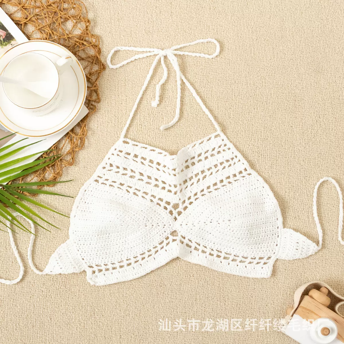 欧美新款跨境泳装 沙滩比基尼 纯手工编织 纯棉款 源头厂家