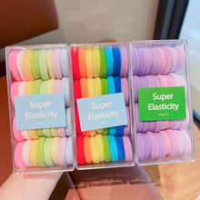 儿童高弹力毛巾圈糖果色皮筋女童头绳宝宝扎高马尾不伤发发绳头饰