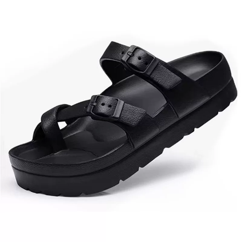 Summer comfortable flip flops platform for leisure, soft slide for beloved
