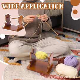跨境木制线轴架伴手礼手工编织纱线架毛线转动工具线球支架