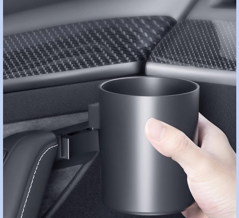 Suitable for Tesla Model 3/Y Car Door Cup Holder, Door Handle Storage Box, In-Car Cup Holder Modification