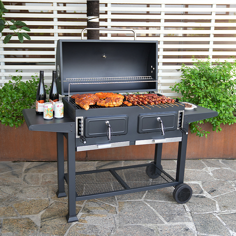 Inventario elevable villa grande patio parrilla parrilla de carbón doméstico BBQ parrilla americana parrilla