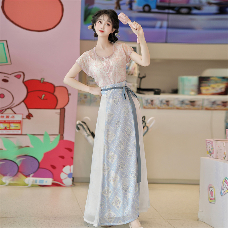 Han Yu Kui_Graceful Beauty Tang Dynasty Style Hanfu for Women 2026 New Original Tang Style Waistcoat Summer Thin Skirt Daily Ancient Costume