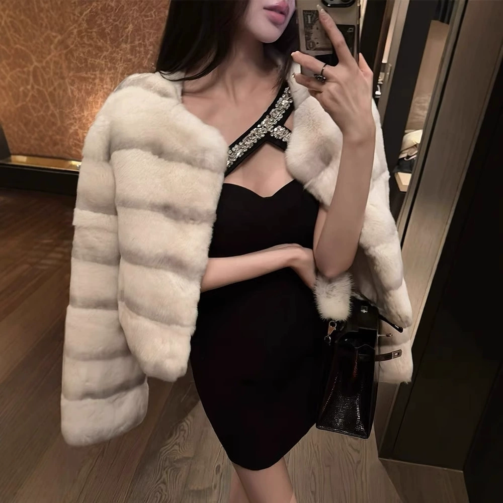 2025 осень-зима новая куртка Miss Qianjin для женщин, имитация выдрового/кроличьего меха Totoro, цветная искусственная шуба, модель 1892
