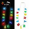 LED发光字母项链定制 跨境创意彩色生日diy英文字母项链 地摊批发|ms