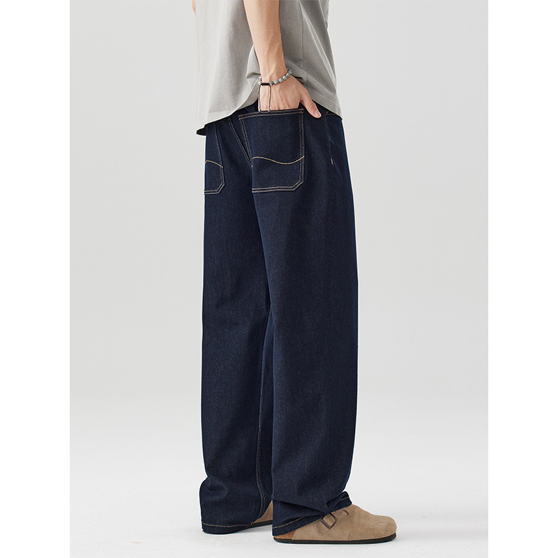 Minger | Spring/Summer 2025 New Casual Primary Color Jeans Men's American High Street Fashion Brand Loose Straight Pants