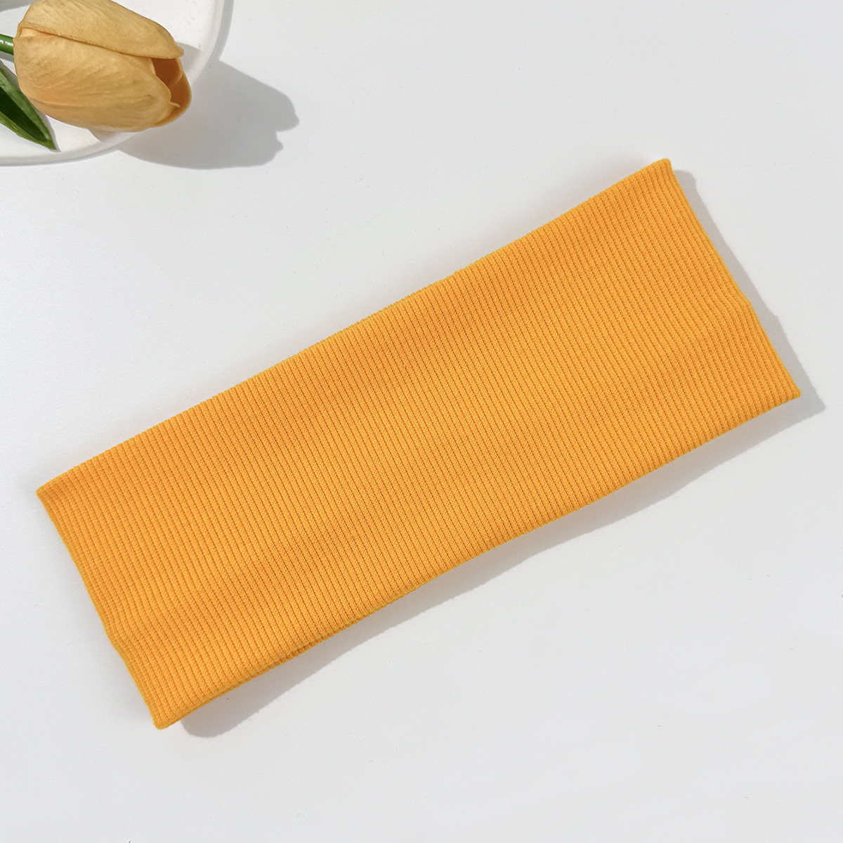 Nueva banda de pelo de punto de color sólido para hombres y mujeres yoga deportes sudor absorbente diadema internet celebridad mismo estilo hilo de algodón lavado de cara banda de pelo