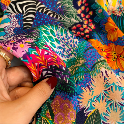 Summer new fashion silk scarf silk floral silk scarf silk mulberry silk decorative scarf women's small square scarf
