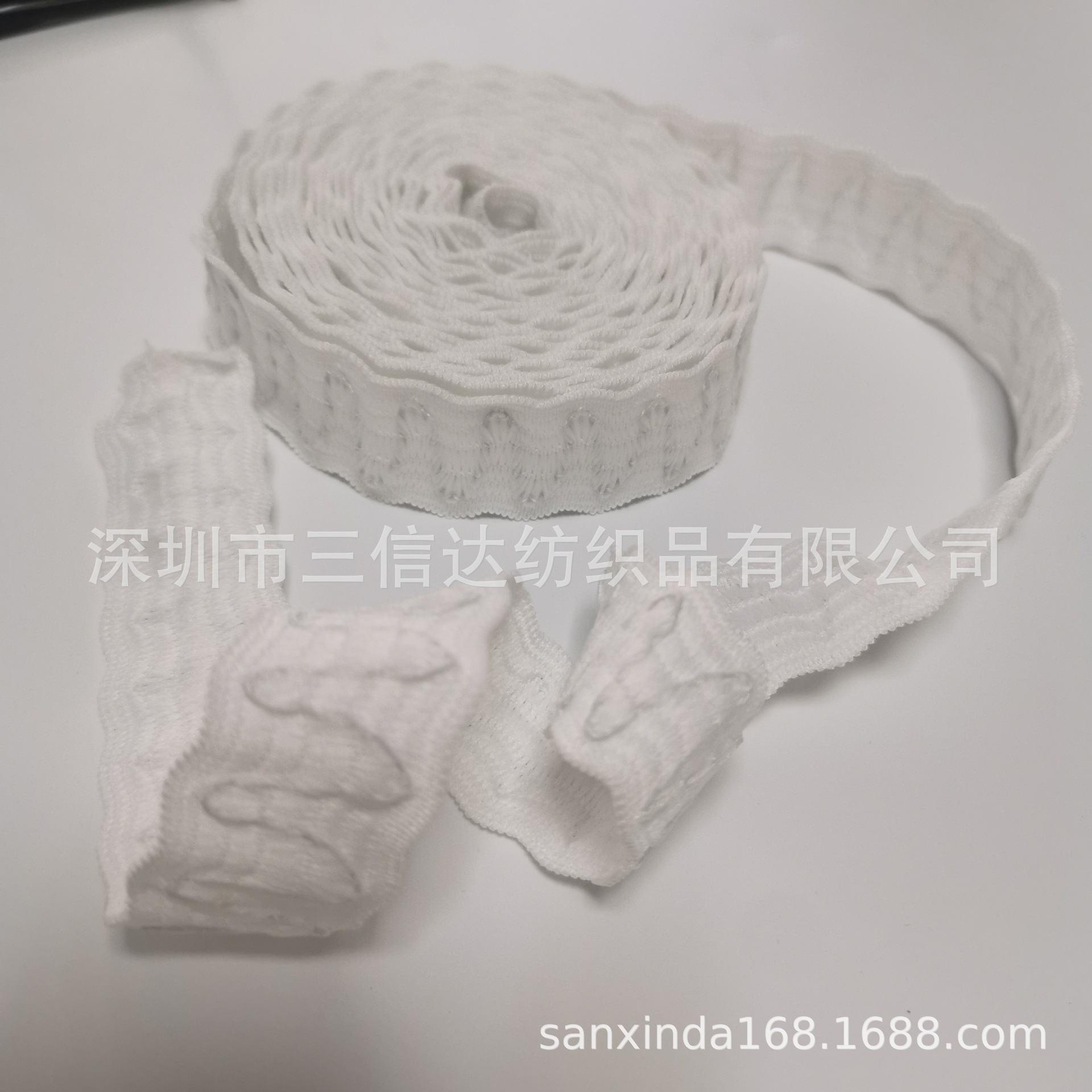 导电松紧带防静电松紧带白色针织带包电线编织电子产品弹力捆绑