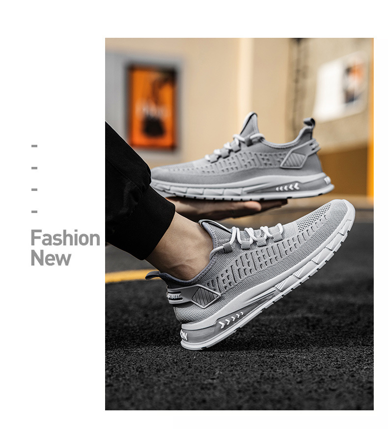 Herrenschuhe 2023 neue Sommer atmungsaktive lässige Sport-Mesh-Schuhe All-Match-Laufschuhe mit weichem Boden und gewebtem Mesh für Herren_voghion.com