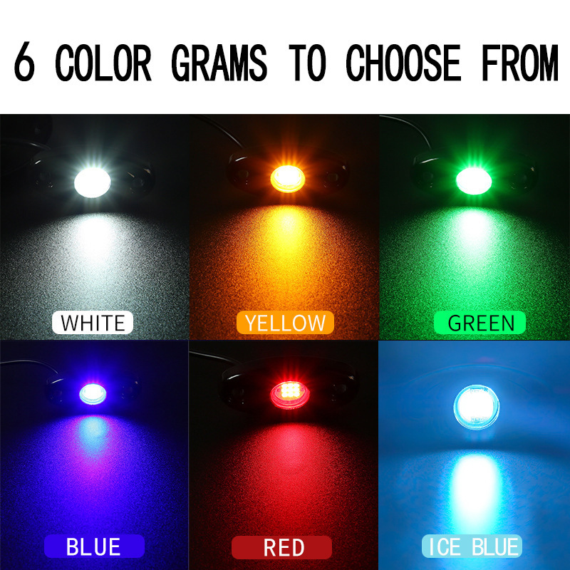 Material de aleación de aluminio para lámpara de chasis de automóvil brillante   LED goteo de goma multicolor chasis lámpara de atmósfera lámpara modificada image 4