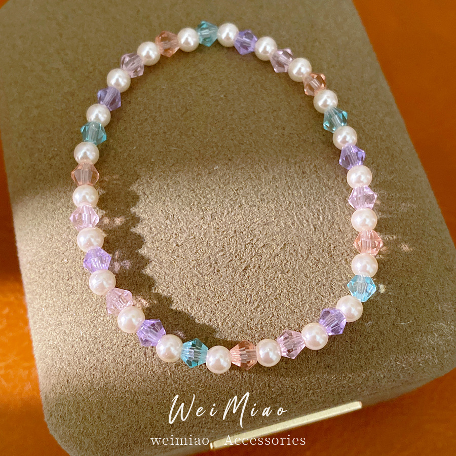 Pulseras de perlas frescas y dulces de color lujosas de nicho de alta calidad pulseras temperamento diario joyas de mano para mujeres image 1