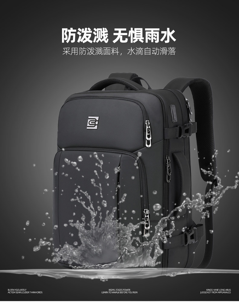 Erweiterbar Rucksack Geschäft Pendeln Dienstreisen großes Fassungsvermögen multifunktional Nass-Trocken-Trennung Freizeit Reisen Laptop-Rucksack