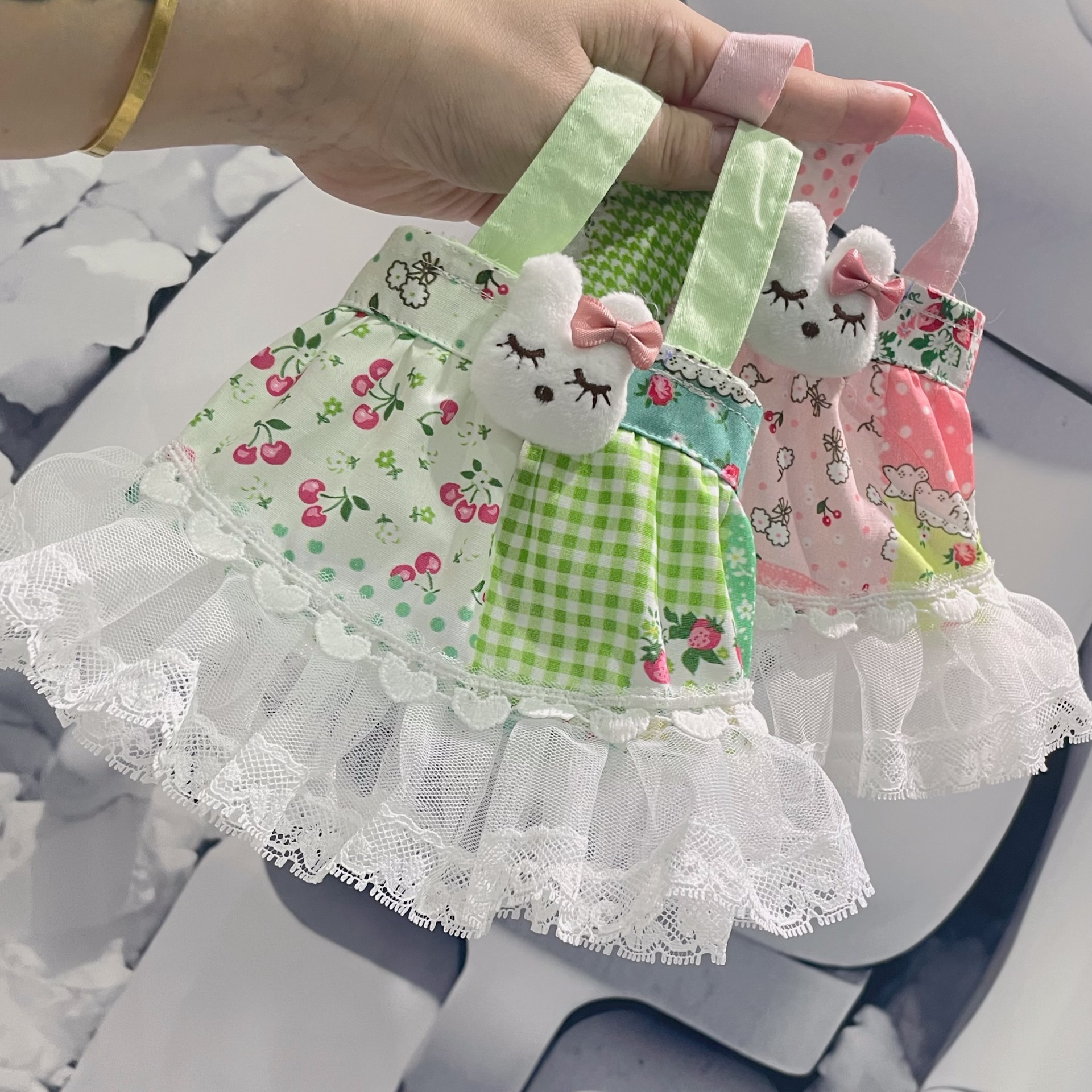 小體馬爾濟斯寵物狗狗小碎花可愛連衣裙純棉貓狗衣服比熊泰迪裙子