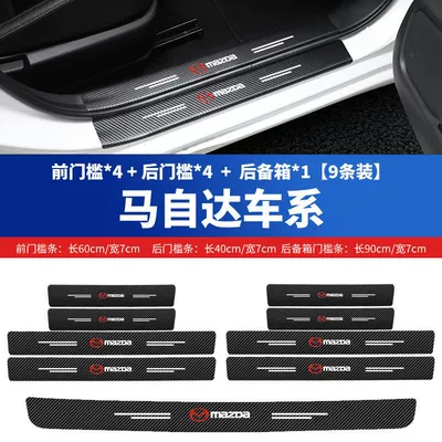 Şüşə kənarı xromları/moldingləri — Car Door Sill Strip Anti-Scratch - trunk-full-car-door-sill-stickers-9-pack-mazda