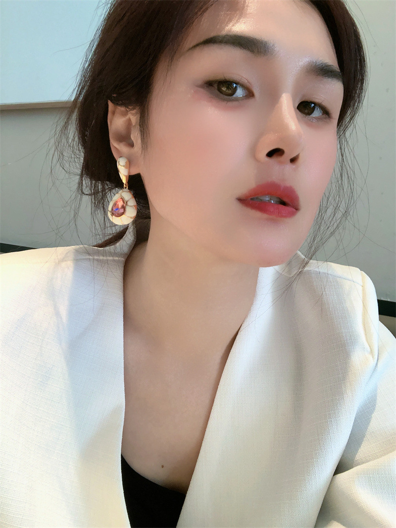 Daily, Shopping Occasion 1 Pair Retro Water Droplets Plating Inlay Copper Zircon Drop Earrings