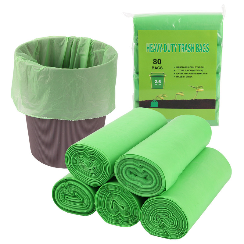 Amazon's New Corn Starch-Based Biodegradable and Compostable Household Kitchen and Toilet Flat Garbage Bags