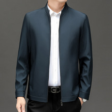 立领夹克男2025年春秋新款中年商务休闲爸爸装行政上衣服男外套