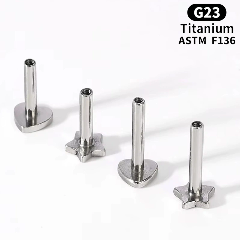 Пирсинг губ, серьги, сменные аксессуары сердце, G23, 1.2×6мм, DIY