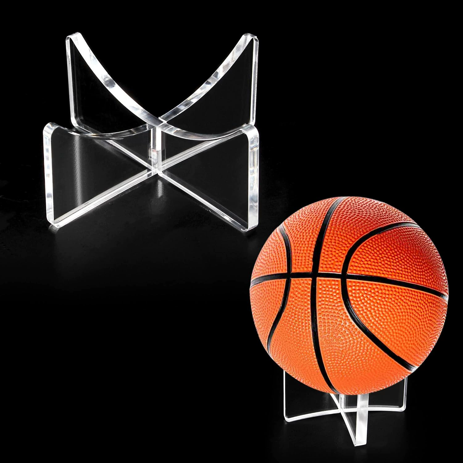Прозрачная акриловая многофункциональная волейбольная футбольная стойка для софтбола Бейсбольный баскетбольный подставка для хранения кронштейна