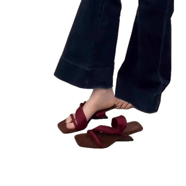 Sandals wedge heel square toe open toe